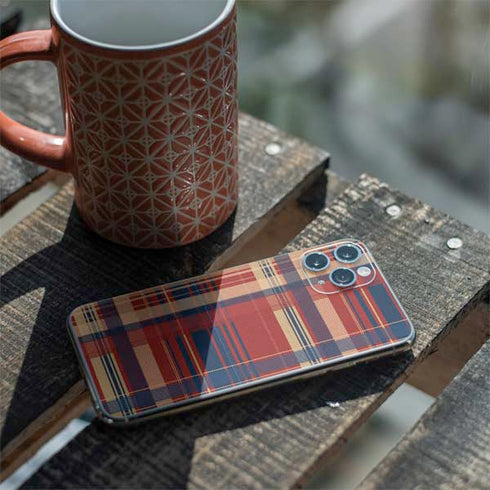 Red and Blue Plaid iPhone 11 Pro Skin